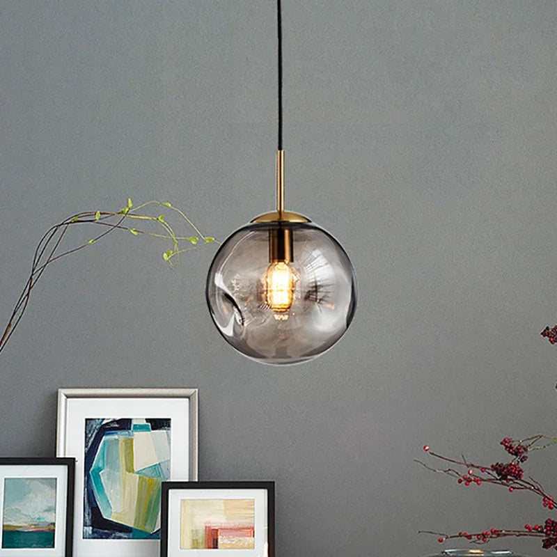 Afralia™ Modern Glass Ball Ceiling Chandelier - Bubble Pendant Lamp