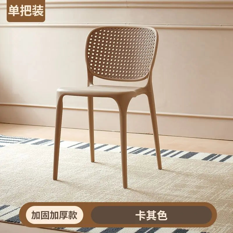 Afralia™ Stackable Dining Chairs with Backrest and Armrests
