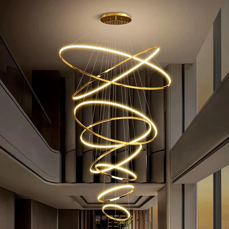 Afralia™ Modern Indoor Pendant Chandelier Ceiling Light for Dining and Living Room