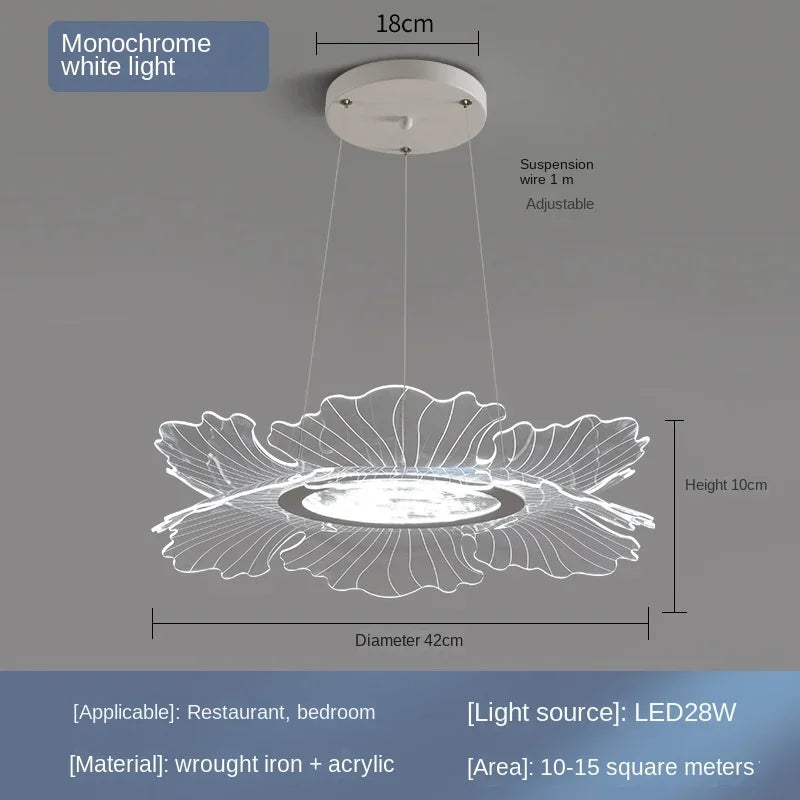 Afralia™ Modern LED Acrylic Iron Flower Pendant Lights for Stylish Restaurant Ceiling Lighting