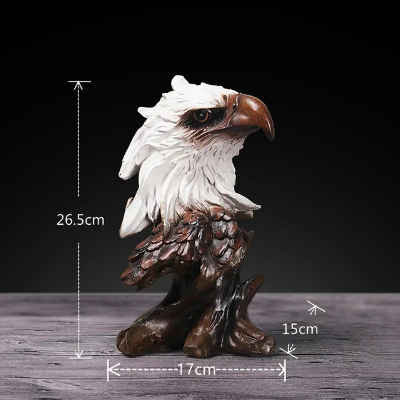 Afralia™ Animal Statue Collection: Eagle Wolf Lion Tiger Horse Desktop Artwork Decoration & Gift