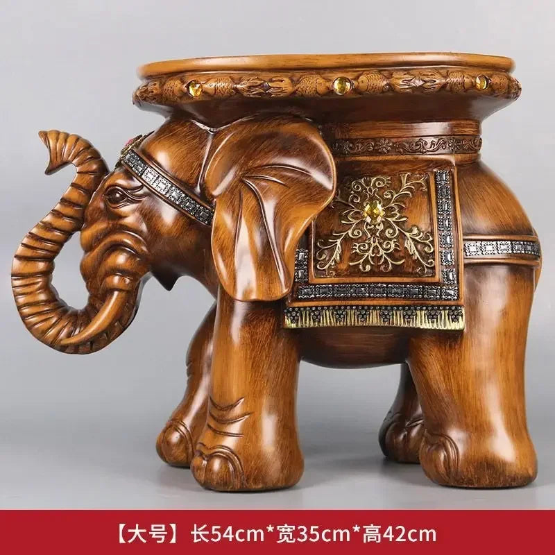 Afralia™ Elephant Wealth Attracting Ornaments Stool