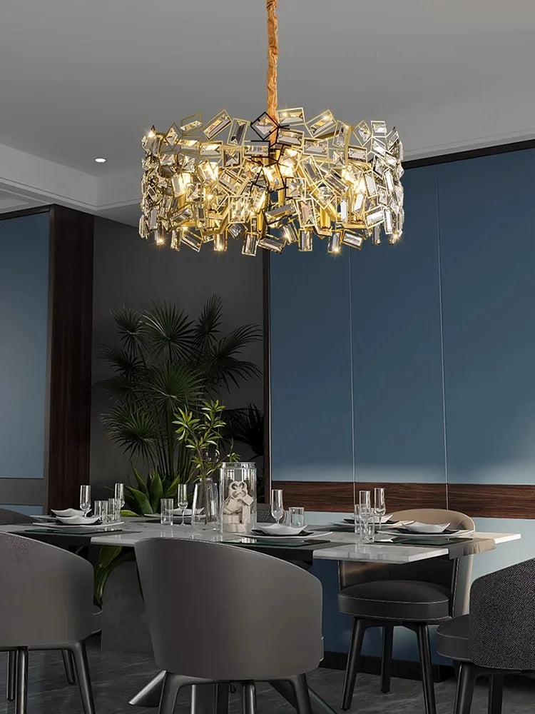 Afralia™ Crystal Chandelier: Modern Bedroom Lighting Fixture for Home Decoration