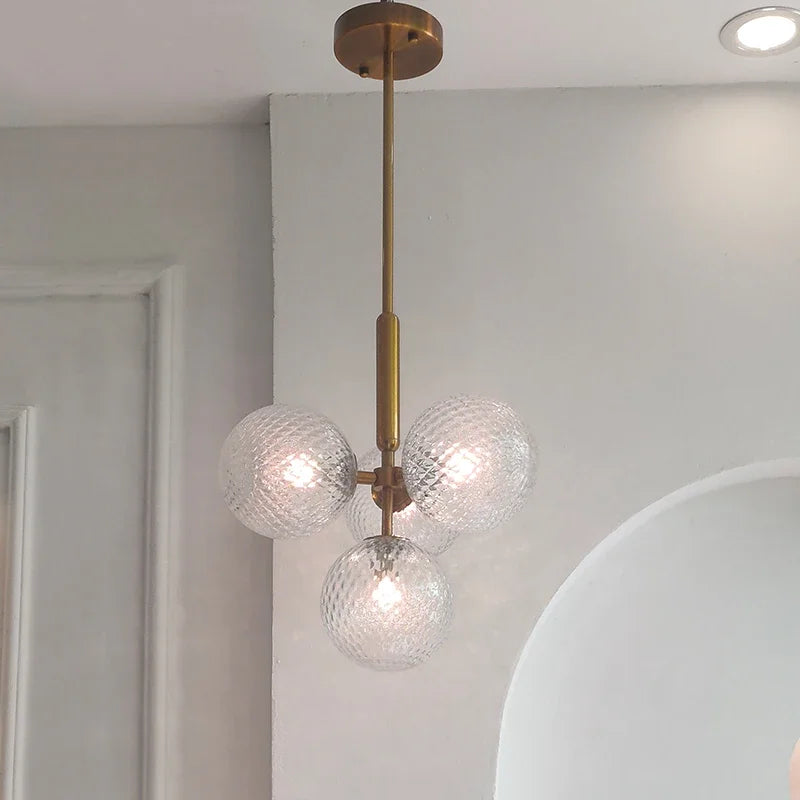 Afralia™ Scandinavia Glass Chandelier Pendant Lamp for Living Dining Room