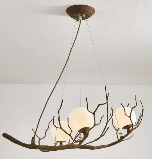 Afralia™ Retro Moon Chandelier: Modern Art Pendant Light for Living Room, Bedroom, Restaurant Fixtures