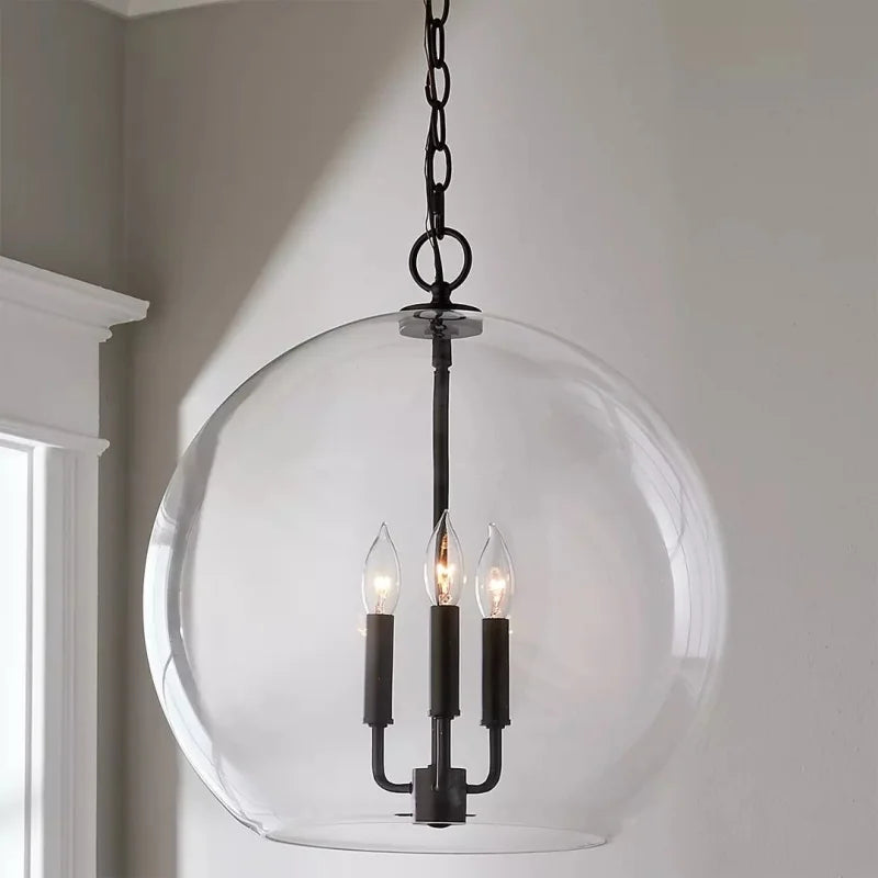 Afralia™ Glass Ball LED Chandelier for Modern Restaurant & Bar Decor