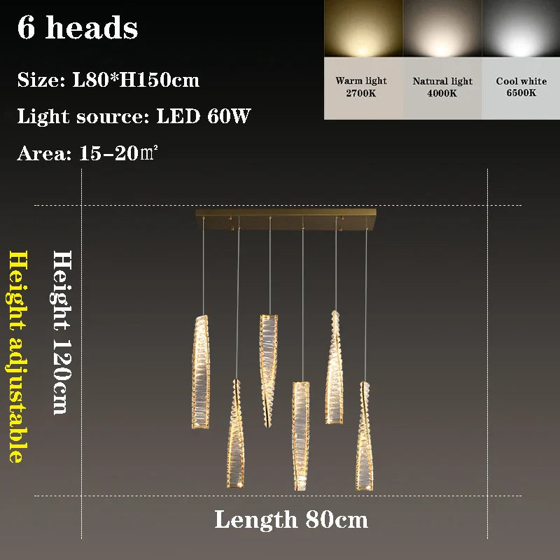 Afralia™ Crystal Chandelier: Modern Luxury for Dining Room and Bar