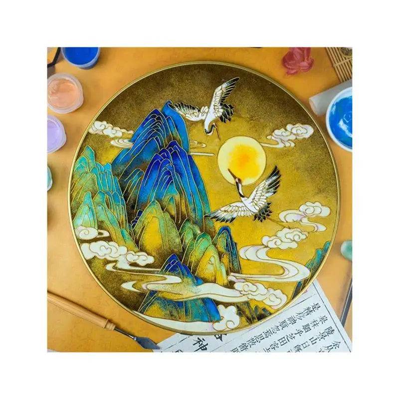 Afralia™ Cloisonne Silk Enamel Painting DIY Kit - Beginner Handmade Material Package