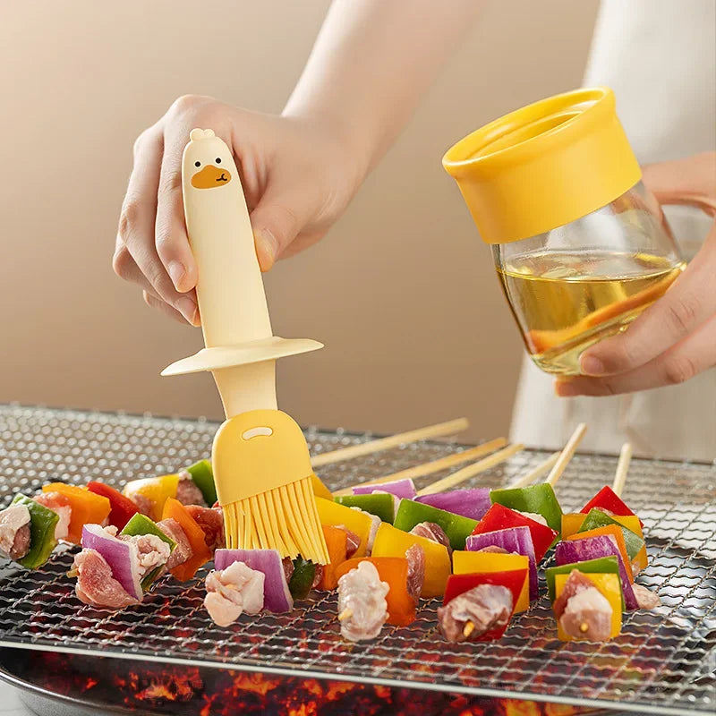 Afralia™ Silicone Oil Brush & Bottle Set - Kitchen Grilling Tool