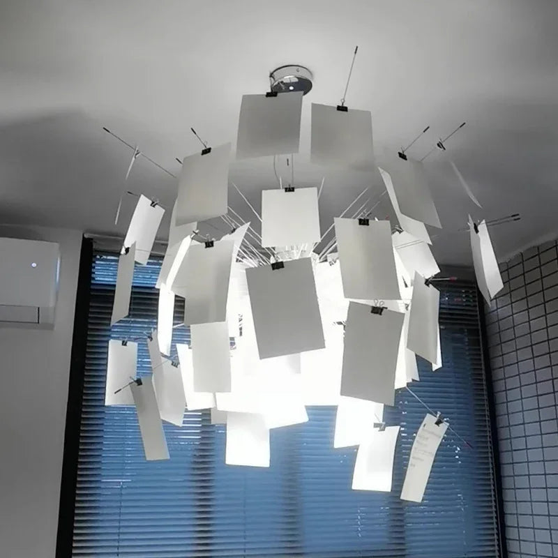 Afralia™ Paper Chandelier Pendant Light for Living Room