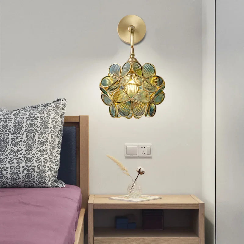 Afralia™ Modern Flower Wall Sconce Lights Fixture for Bedroom Living Dining Room