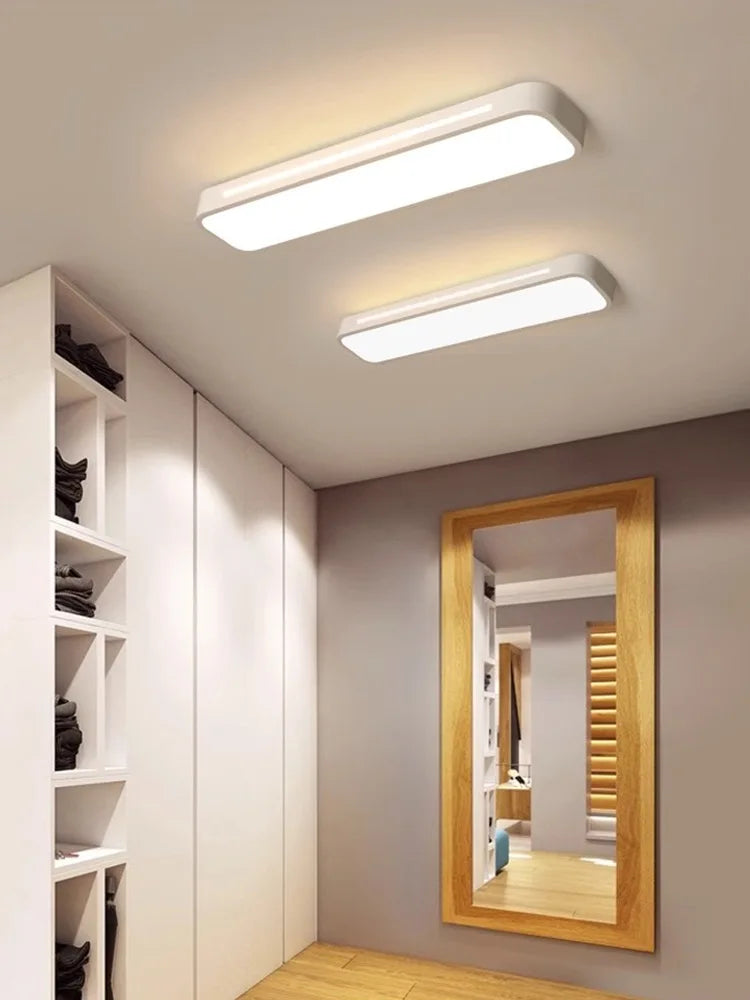 Afralia™ Long Square LED Chandelier for Ceiling Decor