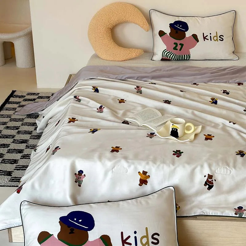 Afralia™ Silky Lyocell Summer Quilt - Skin-friendly Cooling Thin Duvet for Children & Adults