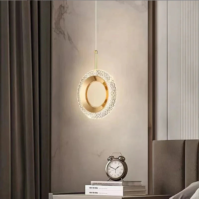 Afralia™ Modern Bedside Chandelier Wall Lamp Ceiling Light Pendant Luminaires