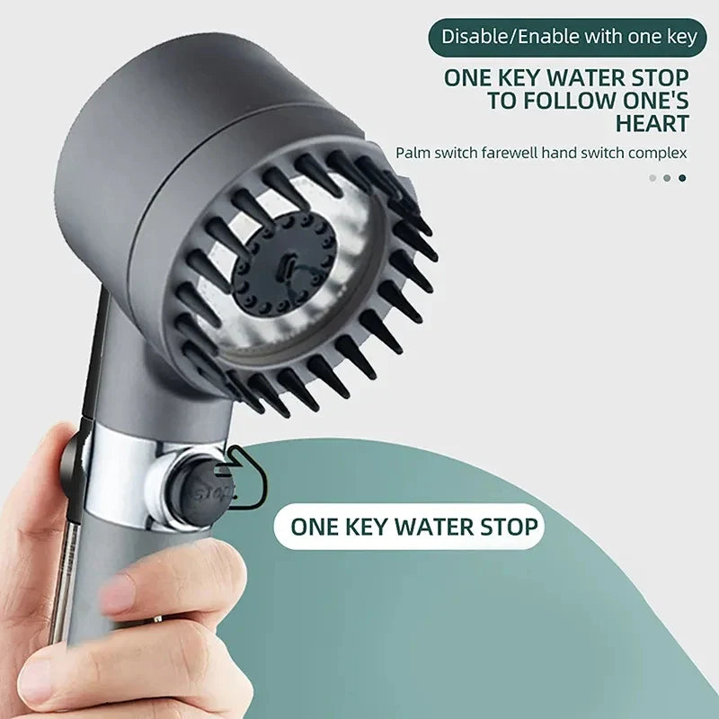 Afralia™ 3 Modes High Pressure Handheld Shower Head - Water Saving Massage Adjustable