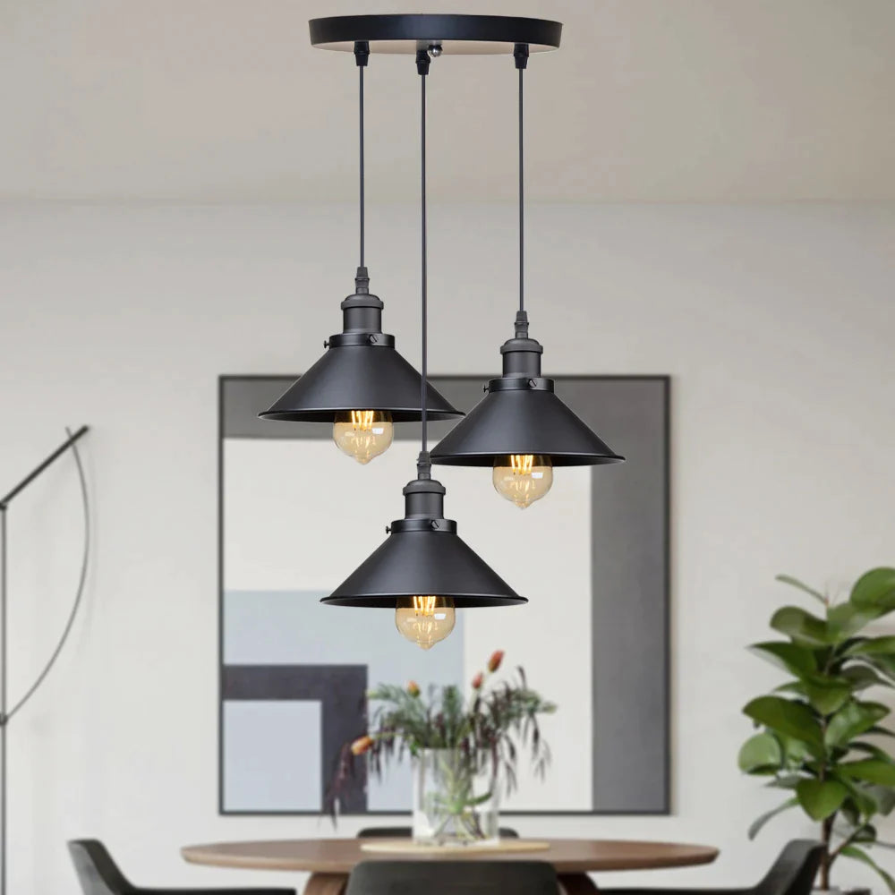 Afralia™ Vintage Pendant Light for Living Room Retro Chandelier Lighting Fixture
