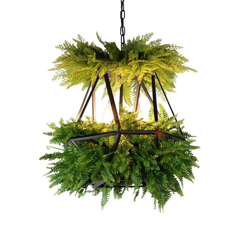 Afralia™ LED Hanging Plants Chandelier for Living Room - Eye Protection Green Light