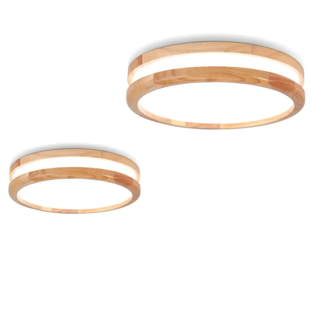 Afralia™ Wood LED Ceiling Lamp Modern Nordic Round Indoor Lighting Home Decor Fixture