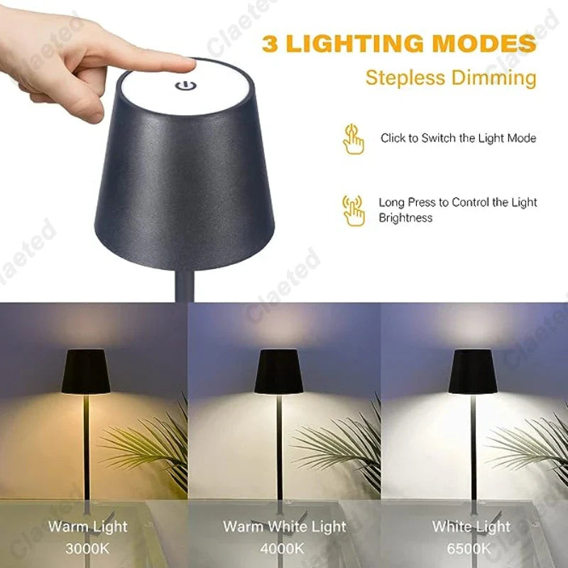 Afralia™ Rechargeable Wireless Touch Lamp for Bedroom and Desk