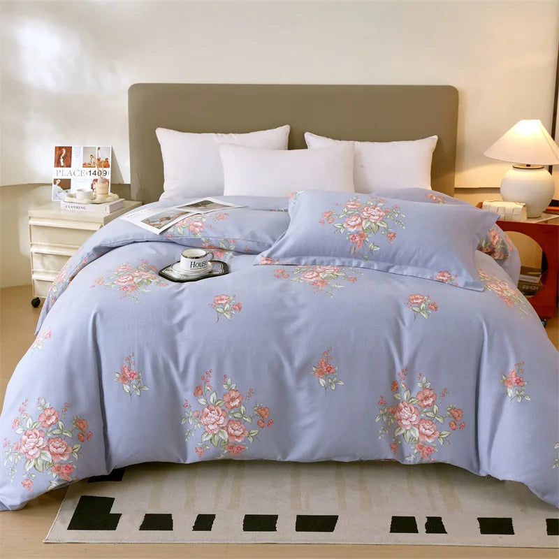 Afralia™ Nordic Cotton Single Duvet Cover: Autumn Winter Ultra Soft Brushed Quilt Cover