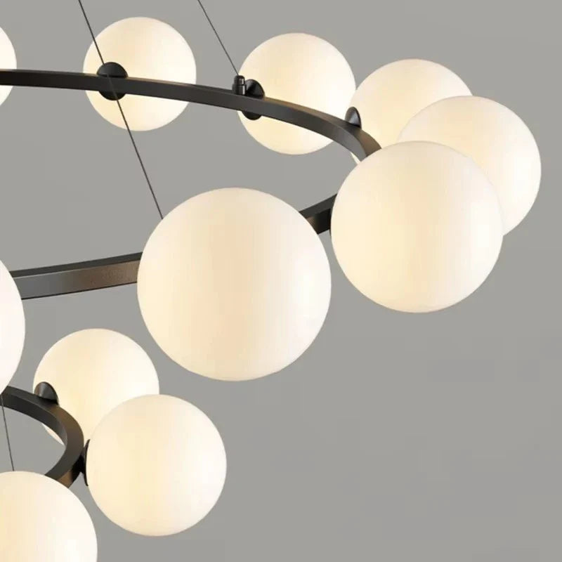 Afralia™ Glass Living Room Chandelier: Luxury Italian Style Ceiling Light for Modern Interior