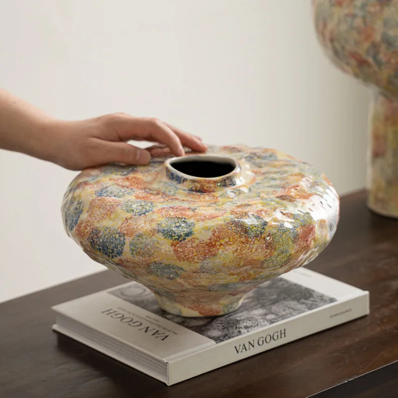 Afralia™ Unique Ceramic Vase Vintage Bottle Flower Arrangement Decoration Home