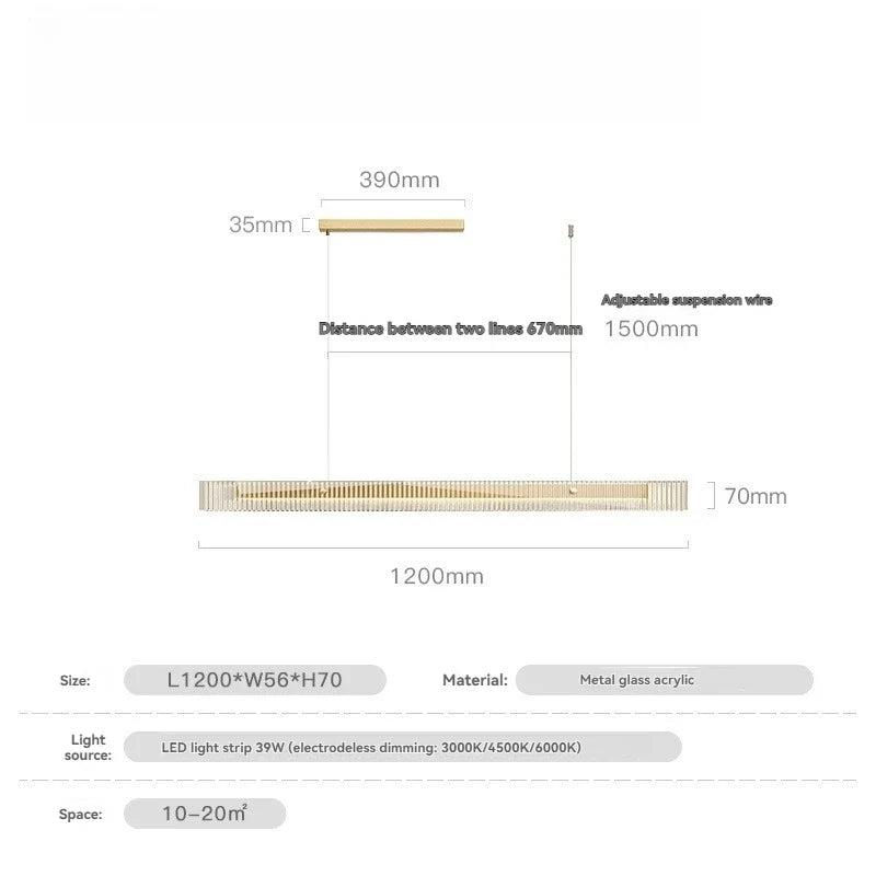 Afralia™ Gold Black Glass Pendant Light for Dining Room, LED Living Room Ceiling Decor