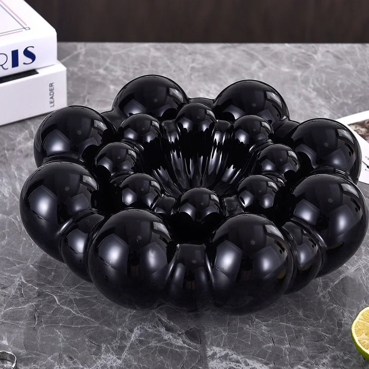 Afralia™ Ceramic Fruit Plate Flower Tray Home Decoration Storage Container