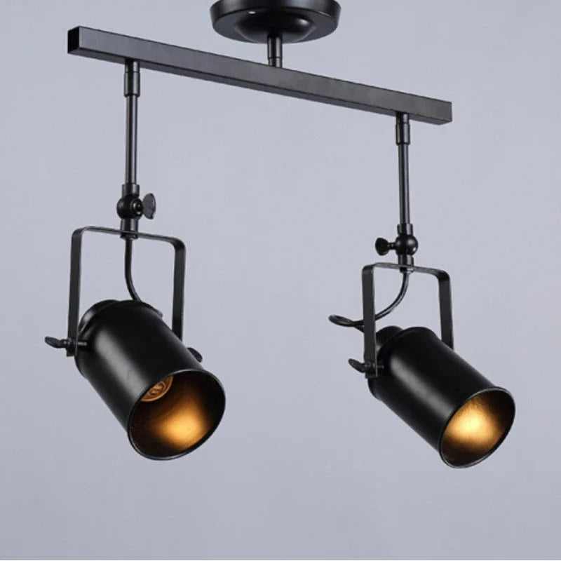 Afralia™ Retro Loft Industrial Spotlight Pendant Light for Kitchen Bar Lighting