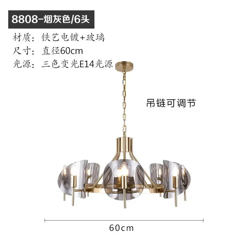 Afralia™ Glass Chandelier for Living Room Study Dining Bedroom