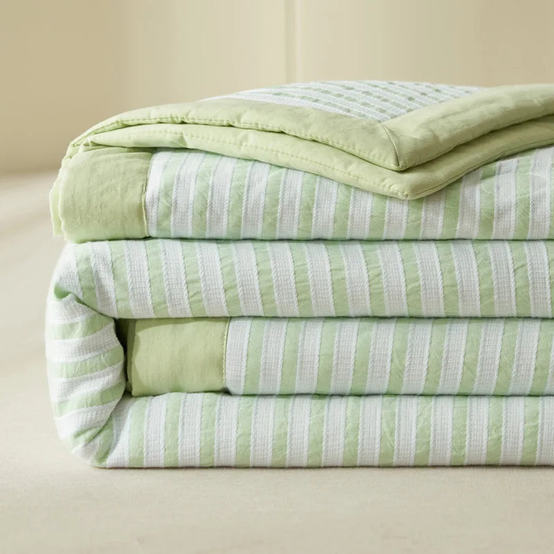 Afralia™ Jacquard Summer Quilt with Soya Fibre Filling - Soft, High-end Cotton Comforter