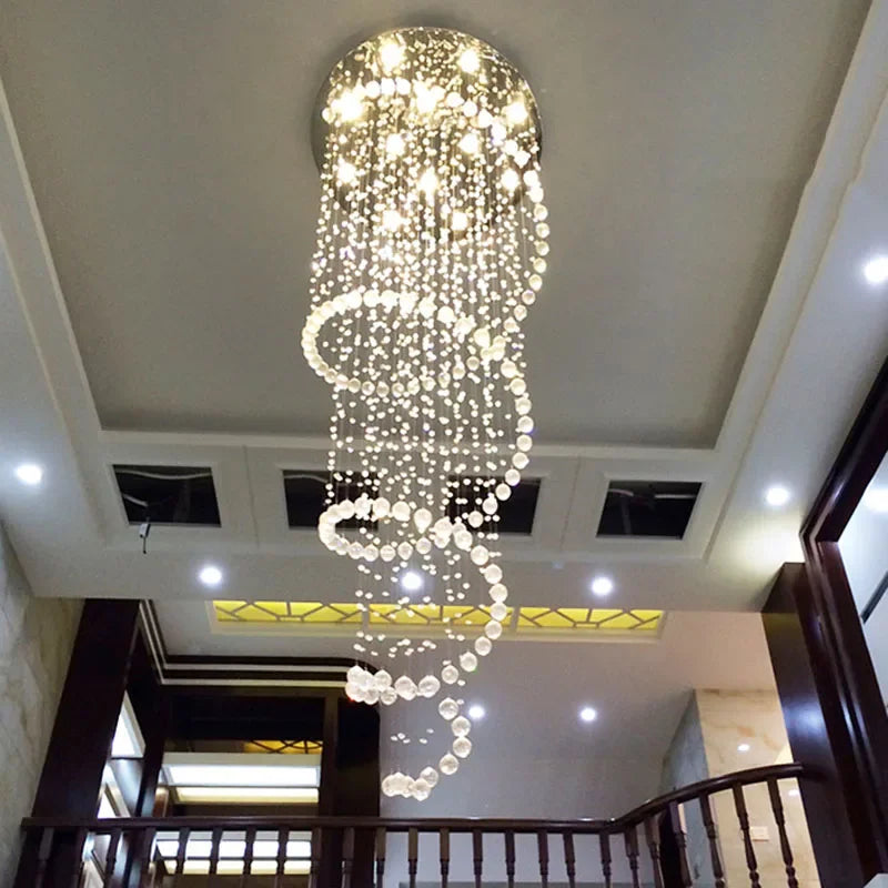 Afralia™ Crystal LED Ceiling Chandelier: Elegant Lighting for Home Decor & Living Spaces