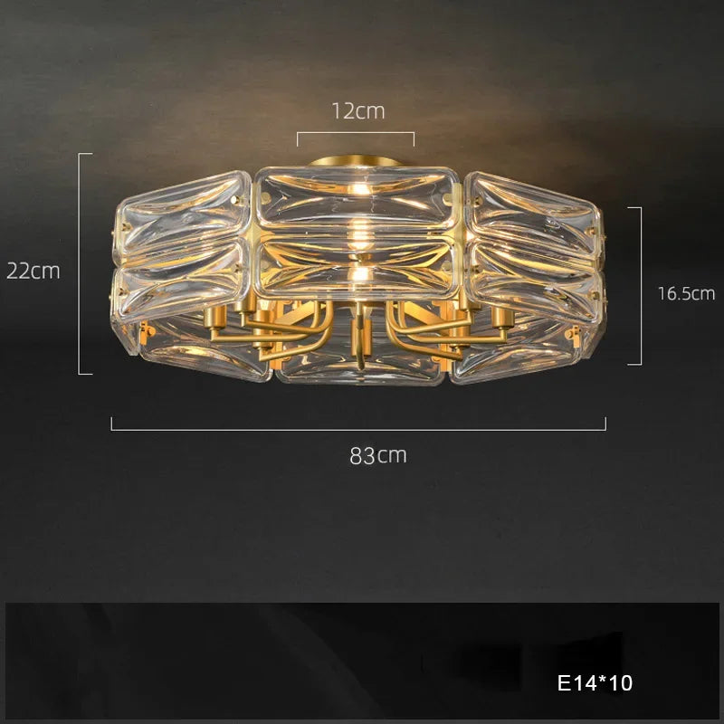 Afralia™ Gold Crystal Chandelier Ceiling Light for Luxe Home Decor