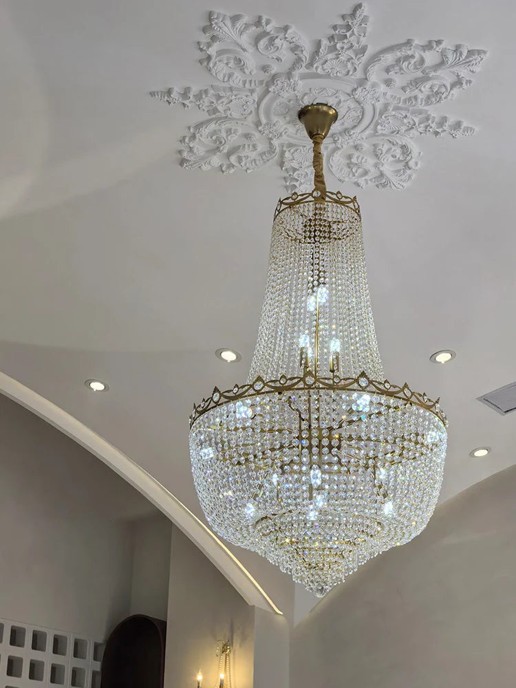 Afralia™ Crystal LED Chandelier for Living & Dining Room Luxury