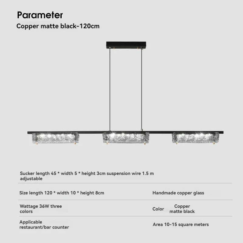 Afralia™ Glass Chandelier Pendant Lights LED Dimmable Modern Dining Room Kitchen Lamps