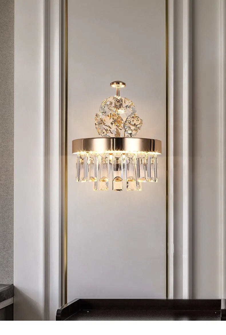 Afralia™ Luxury Crystal Ceiling Chandelier for Living Room Bedroom Villa Lighting