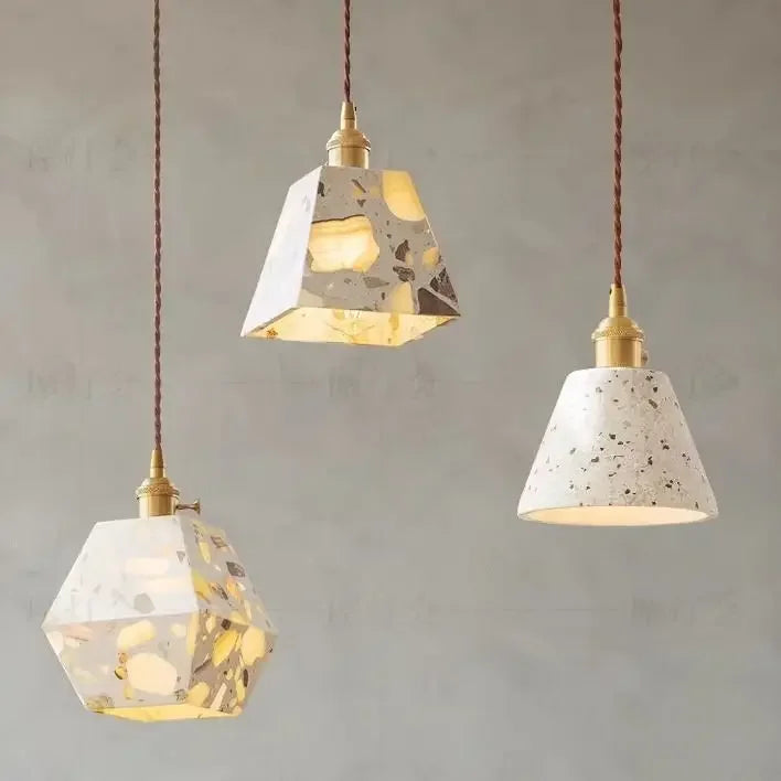 Afralia™ Cement Marble Chandelier Table Lamp for Bedroom, Restaurant, and Living Room