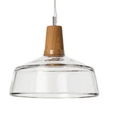 Modern Glass & Wood Pendant Light by Afralia™ for Dining & Bar Decor