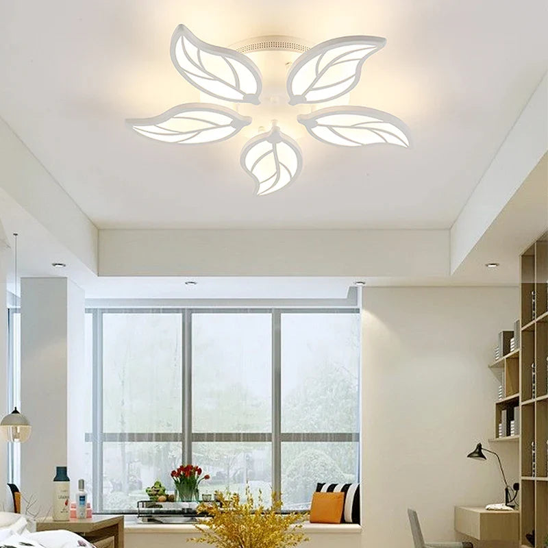 Afralia™ 5-Light Acrylic LED Ceiling Chandelier for Modern Living Room Bedroom