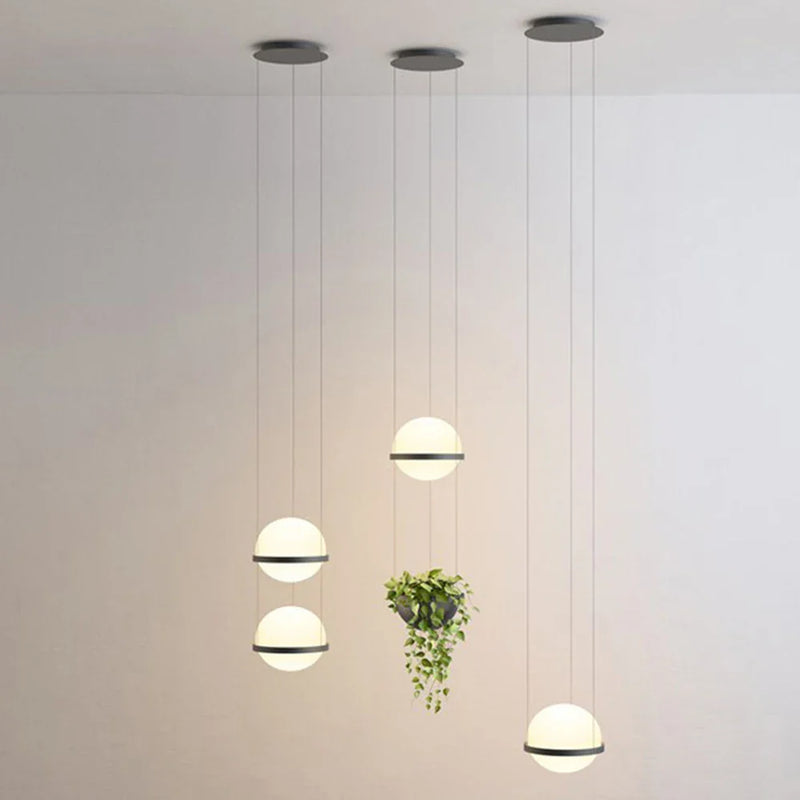 Afralia™ Plant Chandelier: Nordic DIY Sky Garden LED Hanging Lamp for Dining Room Decor