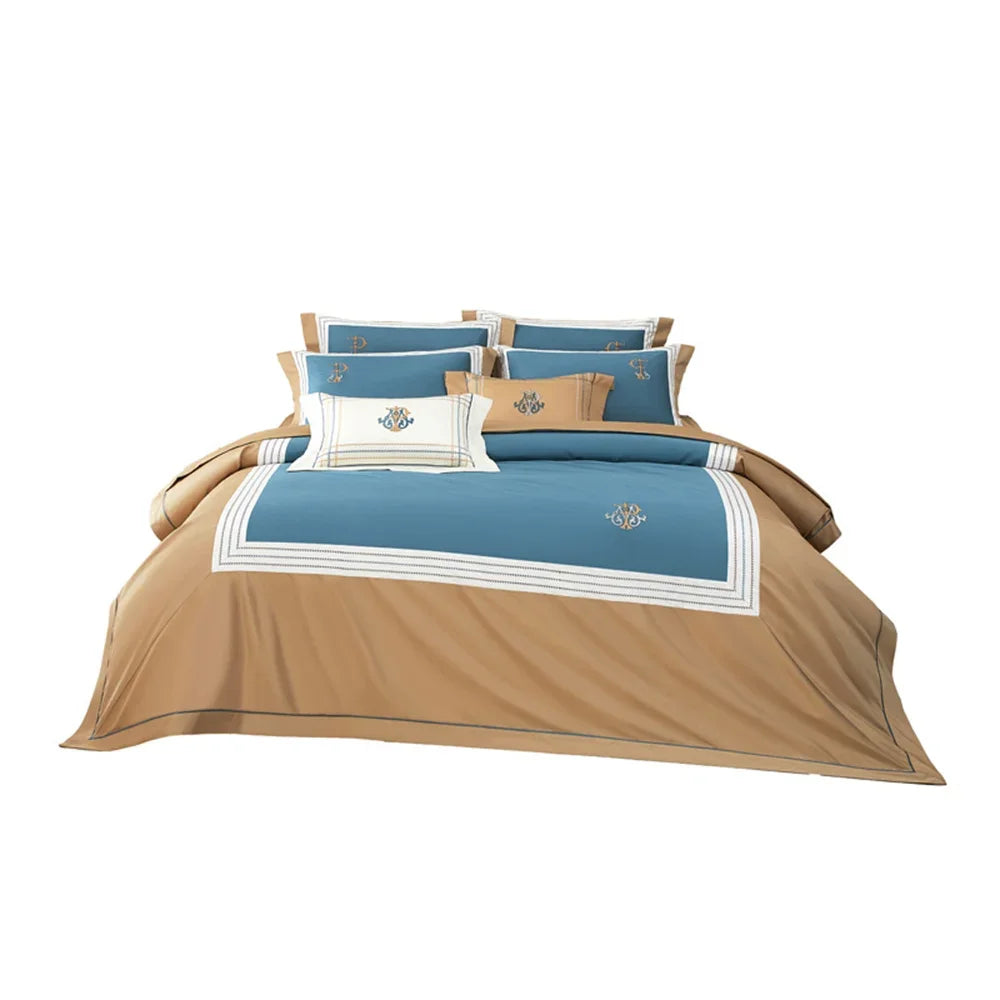 Afralia™ Pink Satin Jacquard Lotus Duvet Set 4Pcs Queen King Bedlinens