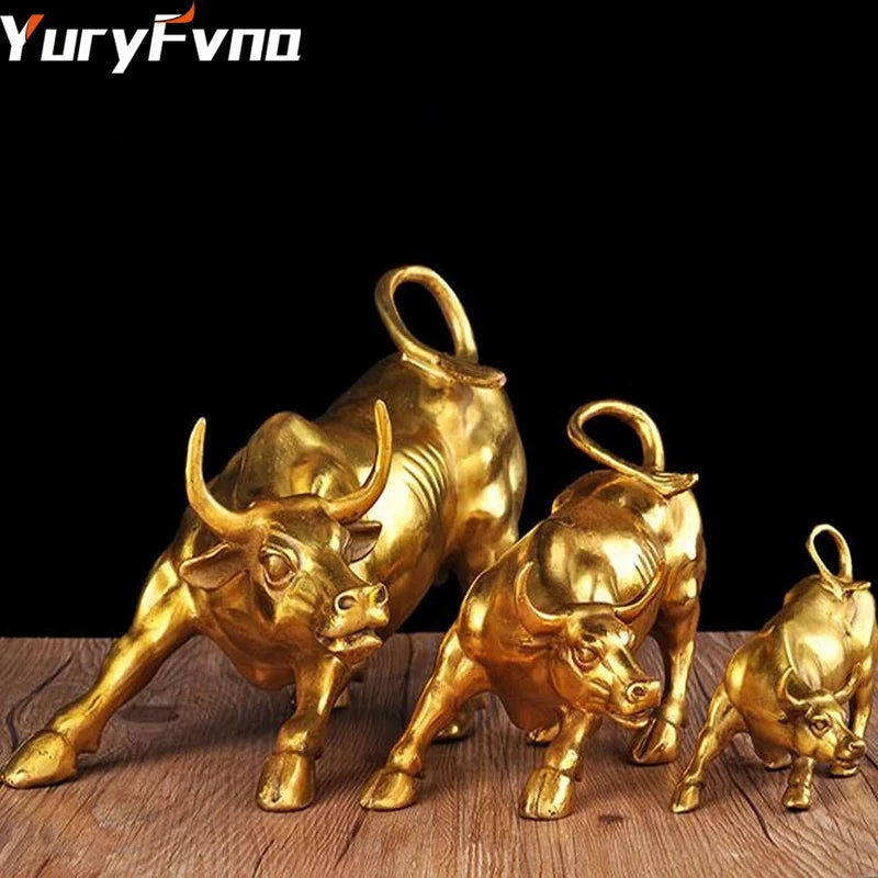 Afralia™ Wall Street Bull Ox Sculpture - Premium Home Office Decoration Gift