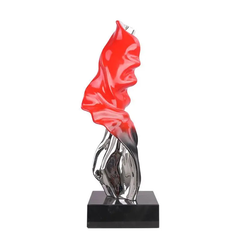 Afralia™ Abstract Art Ribbon Sculpture for Large Living Room Floor Decoration