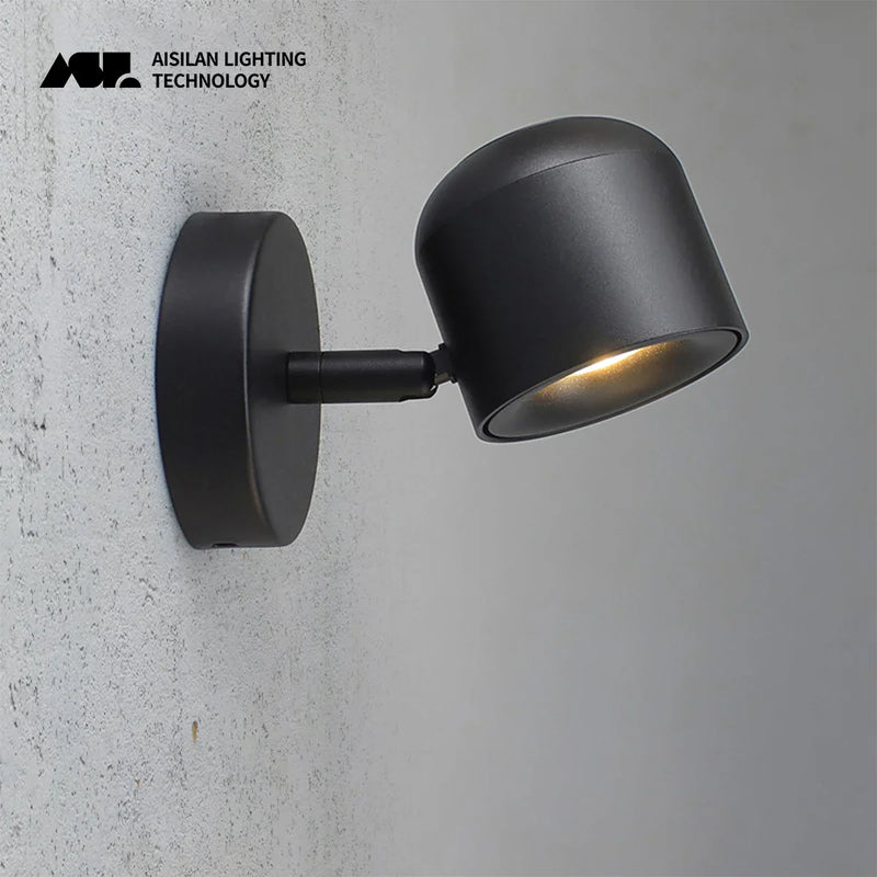 Afralia™ Modern Dimmable LED Wall Lamp 7W/9W Adjustable Angle Aluminum Light