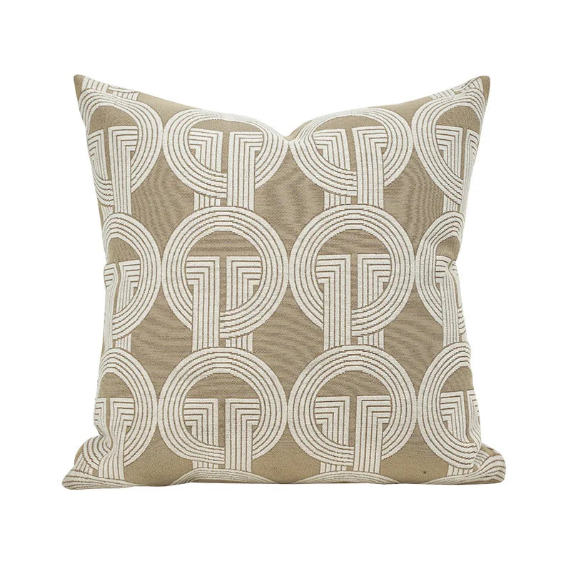 Afralia™ Geometric Jacquard Cushion Cover | Modern Light Luxury Pillowcase | Decorative Home Accent