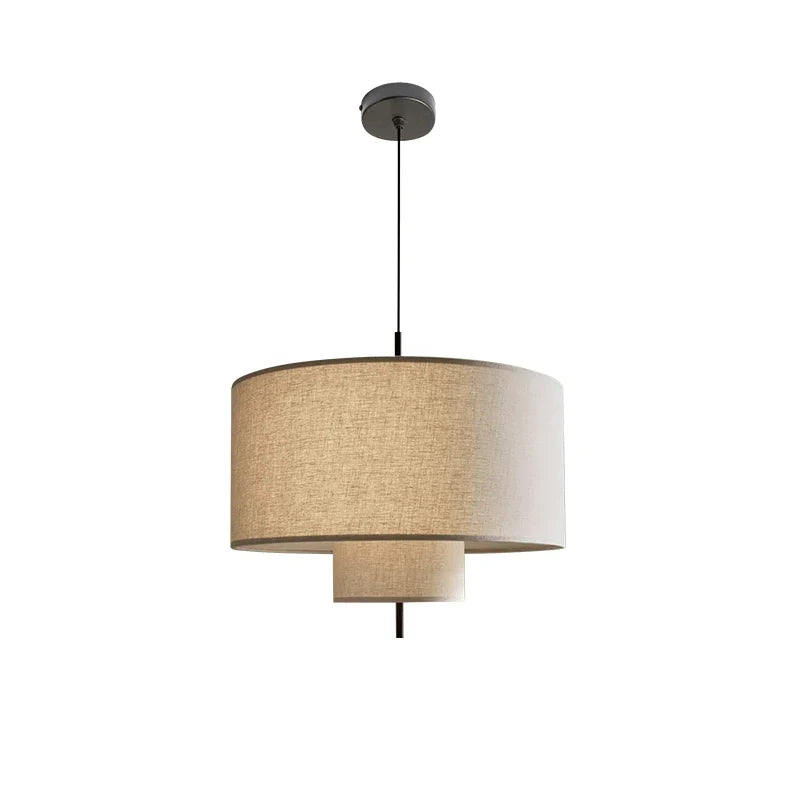 Afralia™ Fabric Chandelier LED Pendant Lights Nordic Minimalist for Living Dining Room