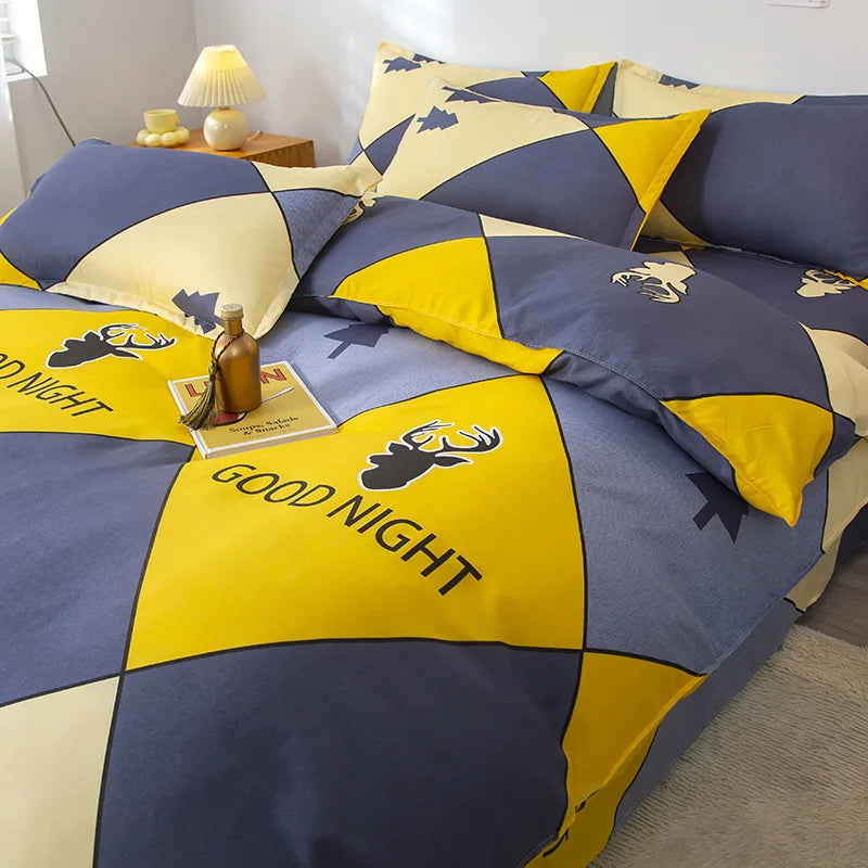 Afralia™ Lattice Plant Geometric Pattern Bedding Set with Sheet Pillows