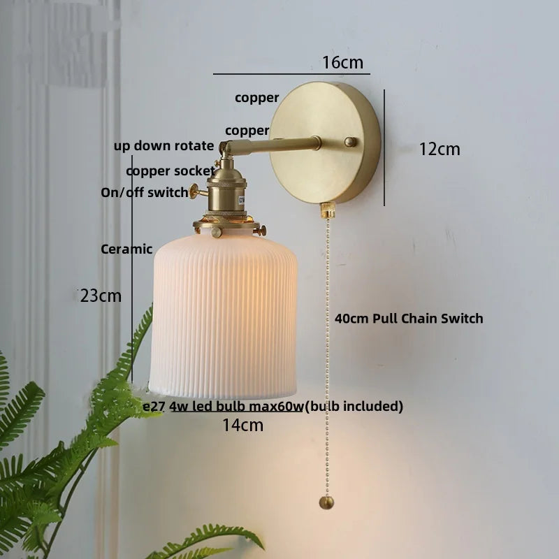Afralia™ Ceramic Knob Wall Lights - Modern Nordic Style for Bedroom, Hallway, Bathroom