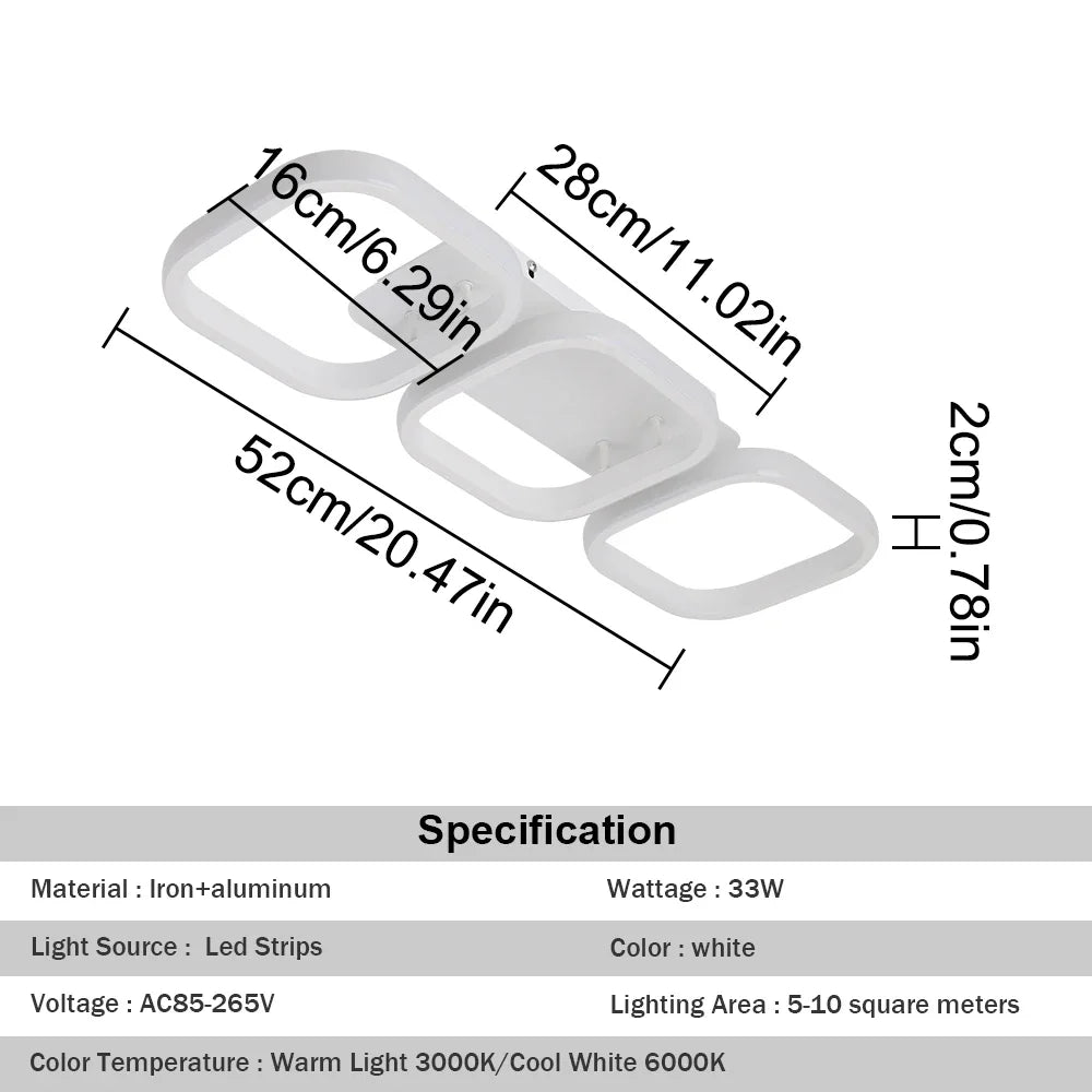 Afralia™ Acrylic LED Ceiling Lamp: Modern Nordic Chandelier for Living Dining Room & Aisle