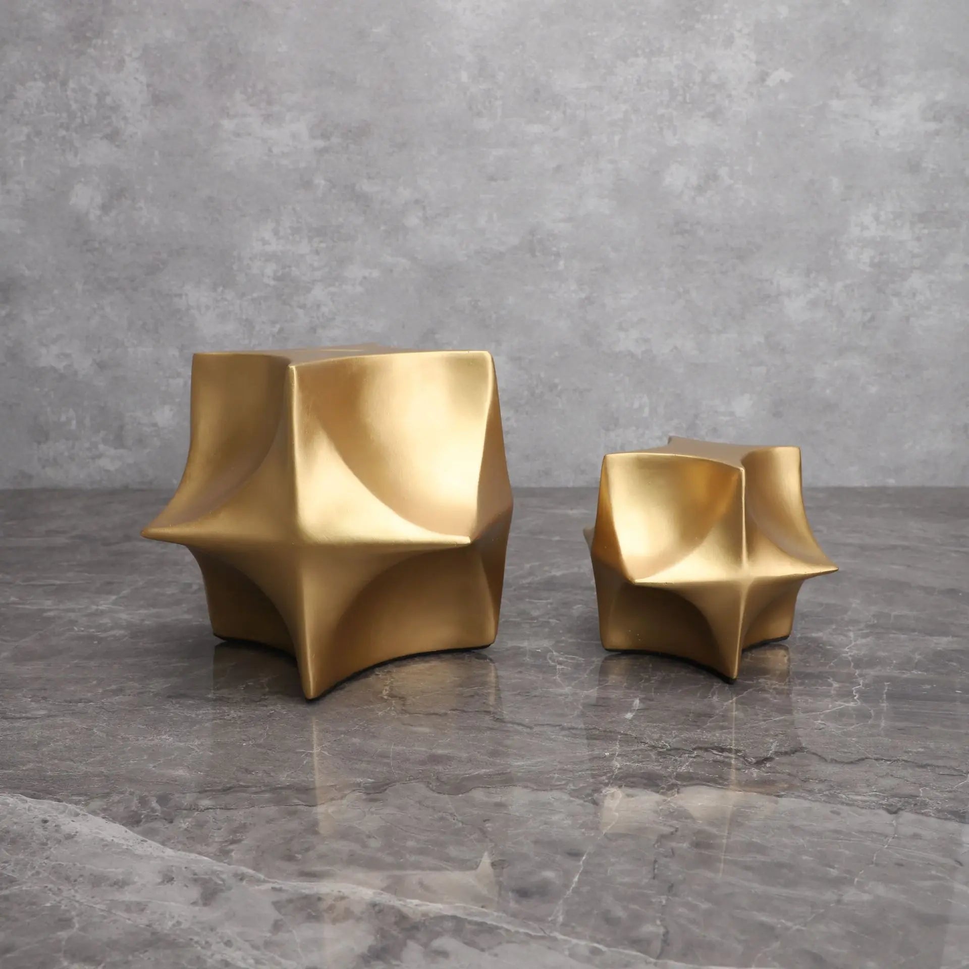 Geometric Gold Star Square Decor by Afralia™ for Stylish Home Accents